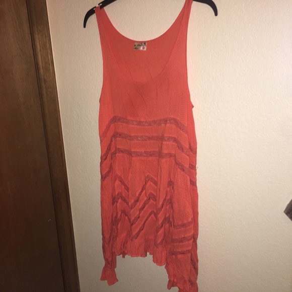 Free People orange polka dot dress - Picture 1 of 3